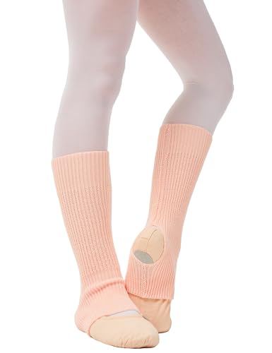 tanzmuster Kinder Ballett Stulpen Leo, 40 cm lang mit Fersenloch, extra weich und warm in rosa von tanzmuster