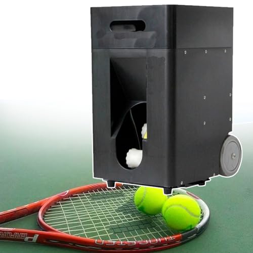 tbanvoo Tragbare Tennisballmaschine, Tennis-Wurfmaschine Mit Fernbedienung Und App, 5 Ah Lithium-Batteriebetrieb, 50 BäLle, Max. 50 Km/H von tbanvoo