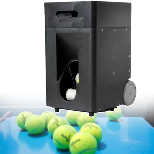 tbanvoo Tragbare Tennisballmaschine Mit Fernbedienung Und App, 5-Ah-Lithiumbatterie, 50 BallkapazitäT, HöChstgeschwindigkeit 50 Km/H, Reichweite Bis Zu 12 Meter von tbanvoo