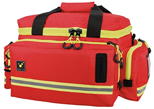 tee-uu MUC-M Notfalltasche rot | Erste-Hilfe Tasche | Rettungstasche | groß dimensioniert | 16,5 Liter Hauptfach | bewährte Qualität | Schultertragegurt | gepolstert | Handschuh-Spender von tee-uu