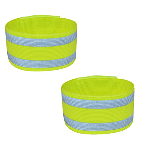 2er / 4er / 6er Set Reflektierende Armbänder / Knöchelbänder mit Doppel-Reflektorstreifen Reflektorband Jogging Wandern Running Outdoor Radfahren Armband Knöchelband mit Klettverschluss (2er-Set) von thb Richter