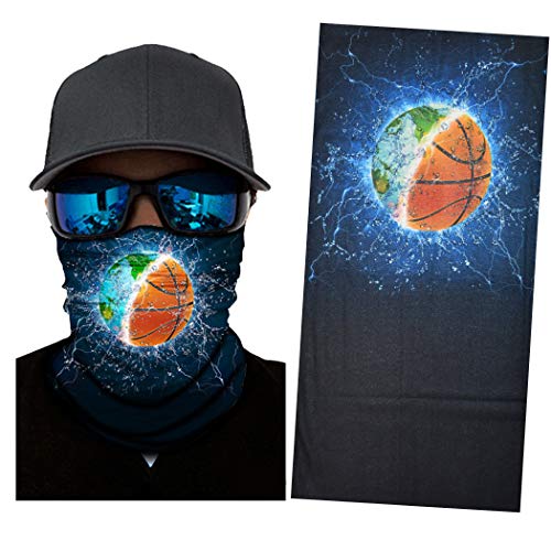 Multifunktionstuch Schlauchschal Gesichts- & Mundschutz Jogging Kopfbedeckung Haar-/Stirnband Radfahrer Schlauchtuch Maske Outdoor Wandern Sturmhaube Halstuch Kopftuch Basketball-Muster 003 von thb Richter