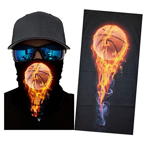 Multifunktionstuch Schlauchschal Gesichtstuch Mundschutz Jogging Kopfbedeckung Haar-/Stirnband Radfahrer Schlauchtuch Maske Outdoor Wandern Sturmhaube Halstuch Kopftuch Basketball-Muster 002 von thb Richter