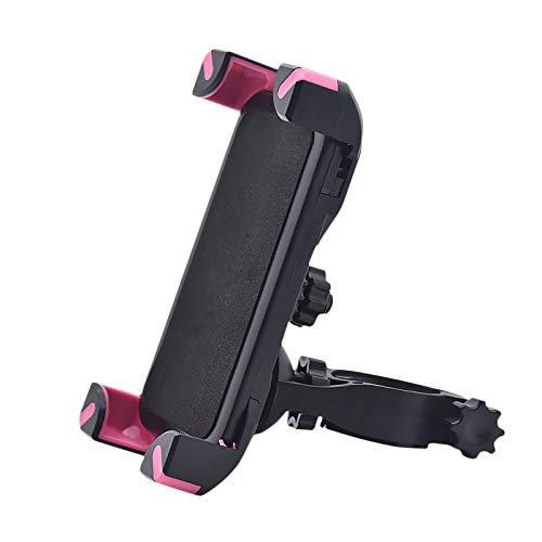 thb Richter 360° Drehbarer Handyhalter für Fahrrad Smartphone mit 3,5-6,5 Zoll Bildschirm Handy Halter Handyhalterung an Fahrradlenker 360-Grad Drehen (Schwarz mit Pink) von thb Richter