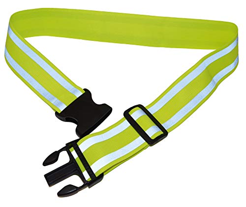 thb Richter Reflektorband Reflektorgürtel Reflektorarmbänder Kofferband Reflektorgurt Armband Knöchelband Doppel-Reflektorstreifen Jogging Radfahren(1X Reflektorgürtel) von thb Richter