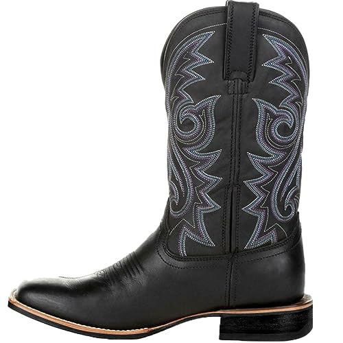 ticticlily Boots Harness Herren Brown Bikerstiefel Braun Motorradstiefel Mitte Kalb Biker Boots C Schwarz 42 von ticticlily