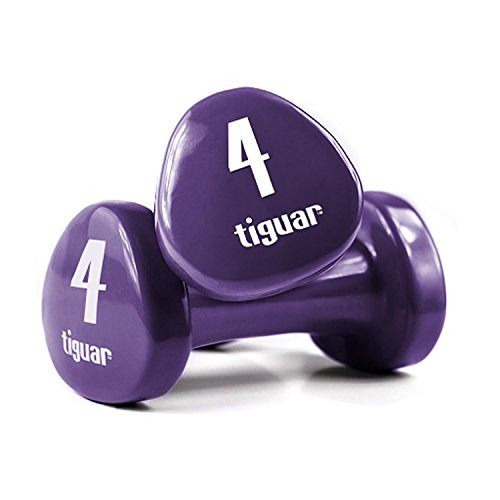Tiguar Kurzhanteln 2x 4.0 kg aubergine Gewichte Bodyshape Krafttraining Workout von tiguar