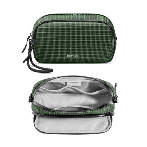 tomtoc Kabeltasche Zubehörtasche, Reise EDC Elektronik Organizer Tasche Kabelorganizer Tech Pouch Bag für Laptop Zubehör, Powerbank, Ladekabel, Ladestecker, Festplatte, DJI Osmo Pocket 3 von tomtoc