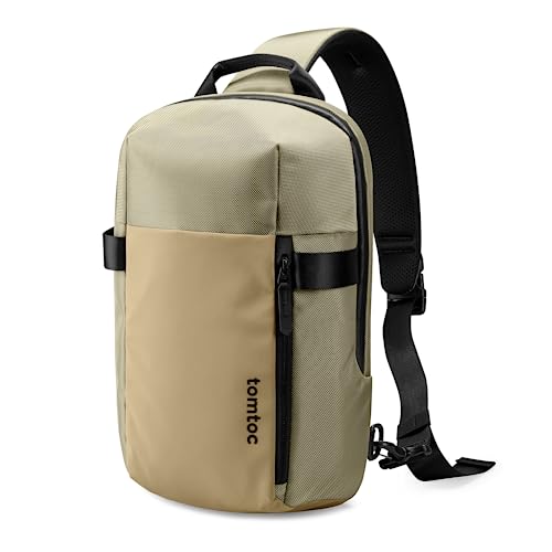 tomtoc Herren Umhängetasche Sling Bag Passt 13-Zoll MacBook Air M4 A3240, 14-Zoll MacBook Pro M4/M3/M2/M1 A3112 A3401 A3185, Wasserabweisend Crossbody Bag Brusttasche Schultertasche Tagesrucksack von tomtoc