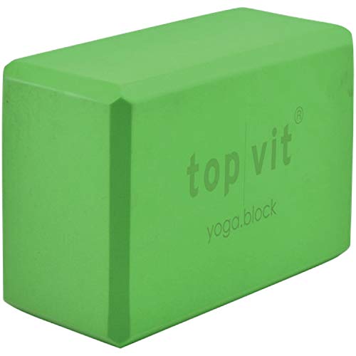 top vit Yoga Block aus Schaumstoff | Schaumstoff-Block | robust & leicht | ideal für Pilates (Apple, 23 x 15 x 10) von top vit