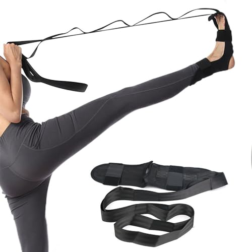 Yoga Stretching Strap, Yoga Stretch Gurt, Hochelastischer Gymnastik-Gur mit TPE-Spanngurten, Übungsschlaufe zum Dehnen der Beinmuskulatur von trabag