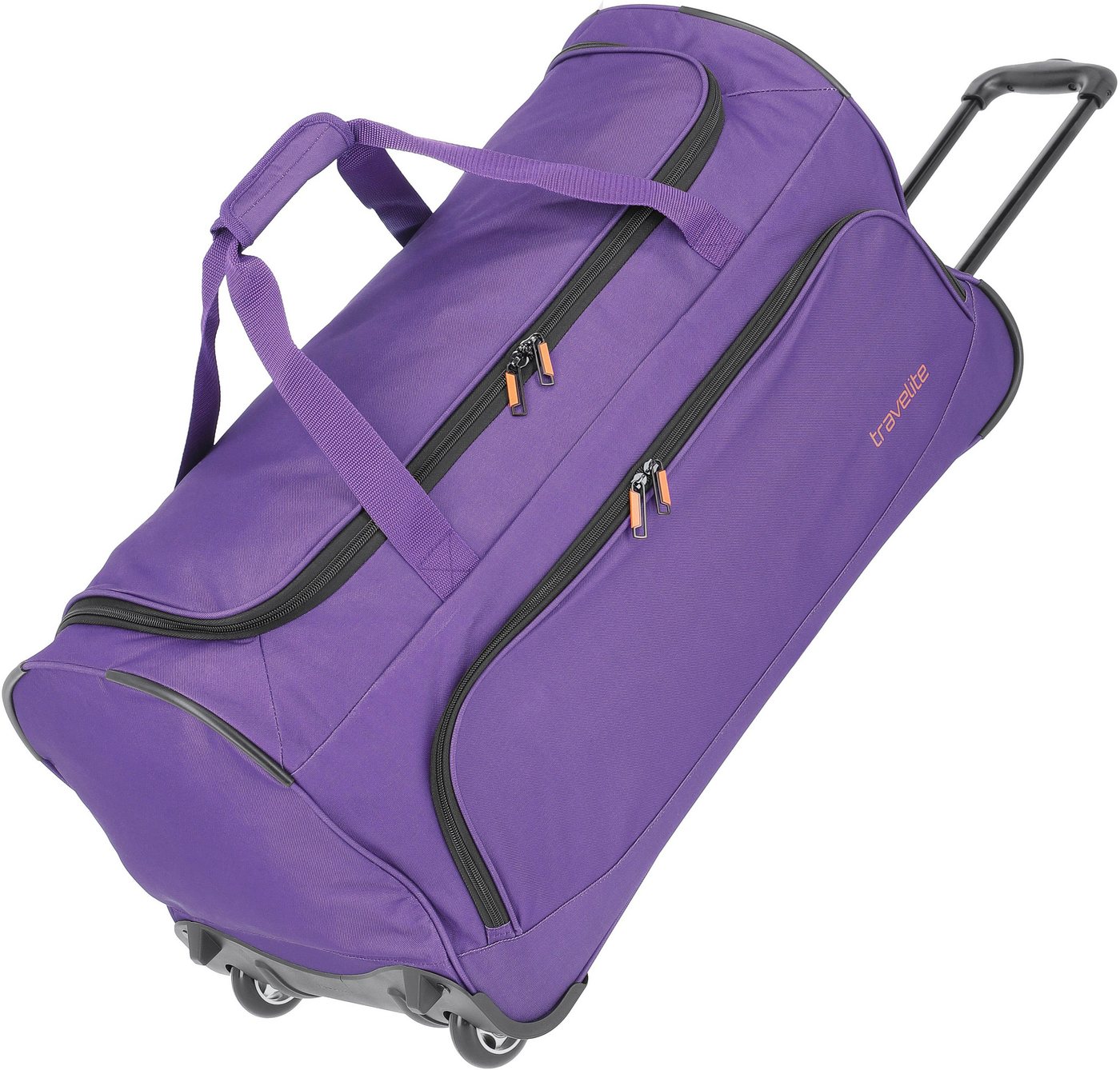 travelite Reisetasche Basics Fresh, 71 cm, lila, Duffle Bag Reisegepäck Sporttasche Reisebag mit Trolleyfunktion von travelite