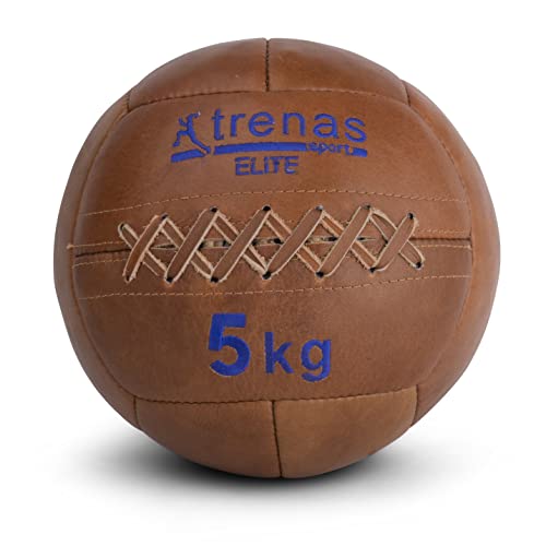 trenas Medizinball 5kg aus Leder | Lederball | Original Medizin Ball Elite | Medizinball Leder | Medizinbälle von trenas