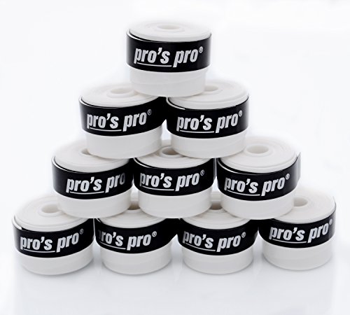 trendsportprofi Pros Pro Revoltec Tennis Griffband Weiß 10 Stück von trendsportprofi