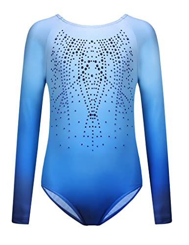 trudge Kinder Turnanzug Gymnastikanzug Mädchen Leotard Langarm Trikot Training Dancewear Gymnastikbody Tanzbekleidung Wettkampf 3-12 Jahre von trudge