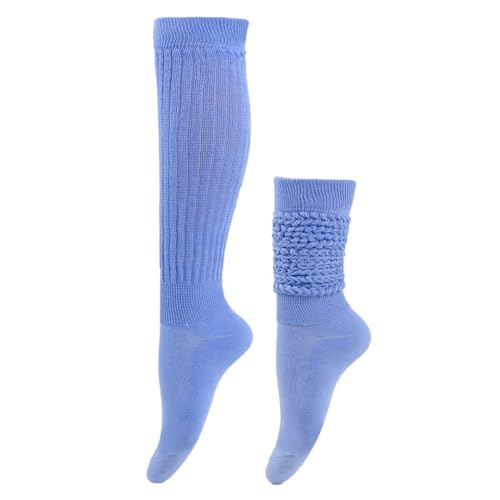 tuwiwol 2 Stück schnell trocknende und elastische Slouch Socken, passend für alle Fußformen, Polyester, kein Loser Faden, Polyester mit extra Fell, Himmelblau von tuwiwol