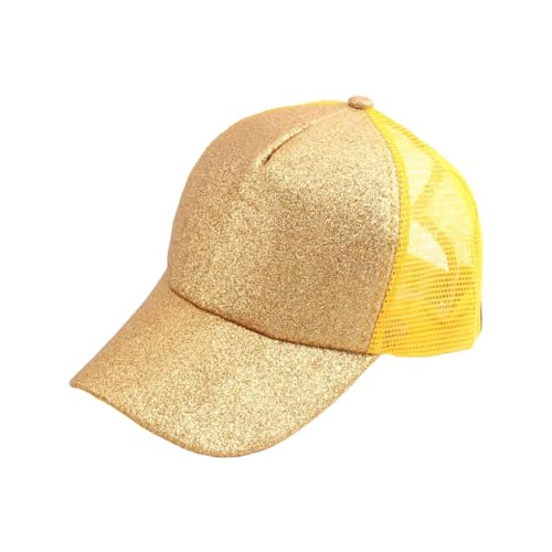tuwiwol Atmungsaktive Baseballkappen für Sonnenschutz, sportliche und verstellbare, sportliche Baseball Ballmütze, sonnenbeständige Hüte, Gold von tuwiwol