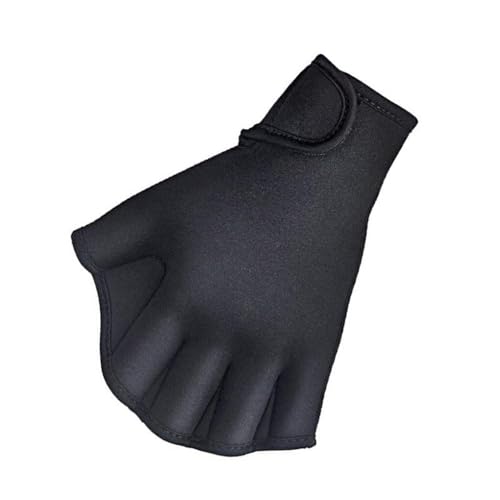 tuwiwol Fein genähte Neopren Wasser Fitness Handschuhe für starken Halt. Schwimmhandschuhe. Aquatische Neopren Gummi Tauchhandschuhe , Schwarz , L von tuwiwol