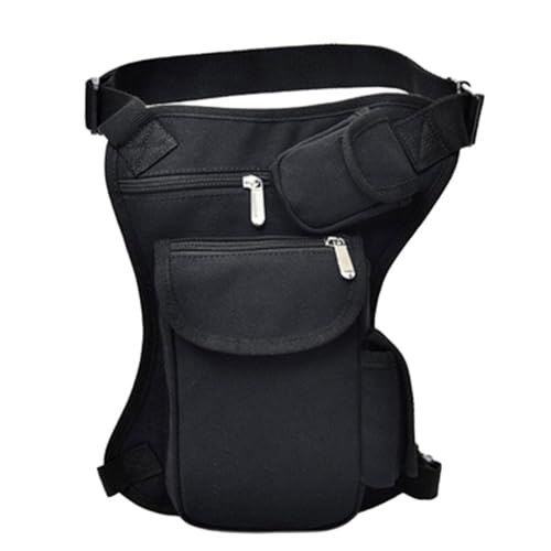 tuwiwol Leichte Hüfttasche aus Canvas Fachstoff, Taktische Hüfttasche, Gürteltasche, Hüfttaschen, robust und langlebig, Schwarz von tuwiwol