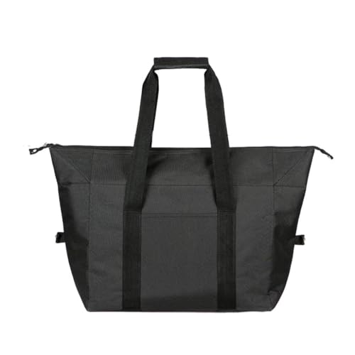 tuwiwol Multifunktionale Faltbare Picknicktasche, tragbar und langlebig für einfache Reinigung und breite Anwendung, Faltbare Kühltasche aus Stoff, schwarz groß von tuwiwol