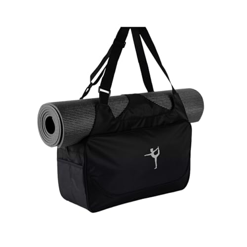 tuwiwol Praktische Yoga Sporttaschen, Geschenke für Fitness Enthusiasten, große Kapazität, Yogamatten Tasche, Sporttasche, breite Anwendung, Schwarz von tuwiwol