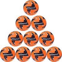 10er Ballpaket uhlsport Addglue Ultra Lite 290g Leichtfußball fluo orange/marine/silber 3 von uhlsport