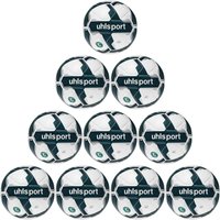10er Ballpaket uhlsport Attack Addglue for the planet Spielball weiß/dunkelgrün/silber 4 von uhlsport