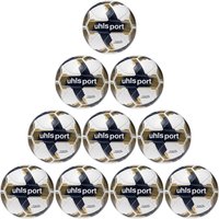 10er Ballpaket uhlsport Revolution Thermobonded Spielball weiß/marine/gold 5 von uhlsport