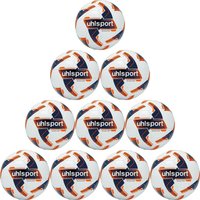 10er Ballpaket uhlsport Ultra Lite Soft 290g Leicht-Fußball 32-Panel weiß/marine/fluo orange 5 von uhlsport