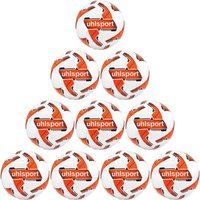 10er Ballpaket uhlsport Ultra Lite Synergy 290g Leicht-Fußball 112 - weiß/fluo orange/marine 5 von uhlsport