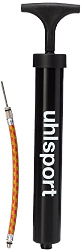 uhlsport Ballpumpe groß (12"), für Fußball, Volleyball & Co, Luftpumpe mit flexibler Verlängerung und großem Volumen, handliche Pumpe, 100118801, schwarz von uhlsport