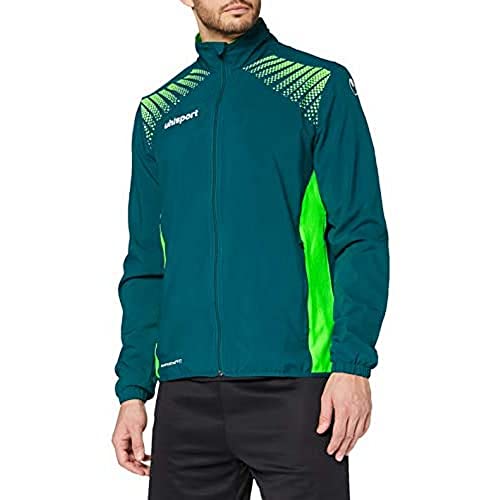 Uhlsport Herren Goal Präsentationsjacke Jacke, Petrol/Flash grün, L von uhlsport