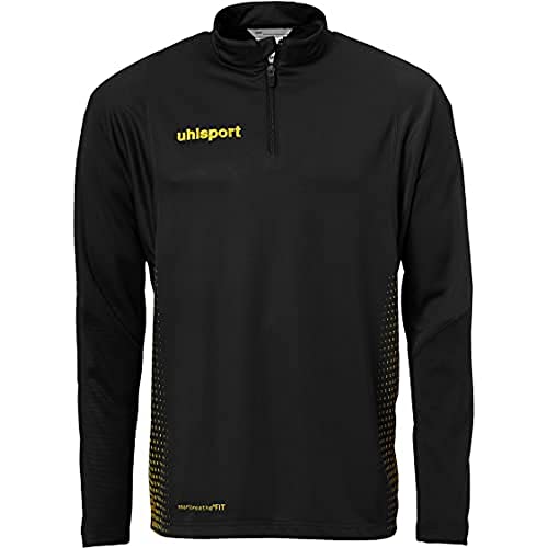 Uhlsport Herren Score 1/4 Zip Top Sweatshirt, schwarz/Fluo gelb, XXL von uhlsport