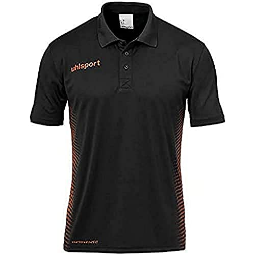 Uhlsport Herren Score Polo Shirt Poloshirt, schwarz/Fluo orange, L von uhlsport