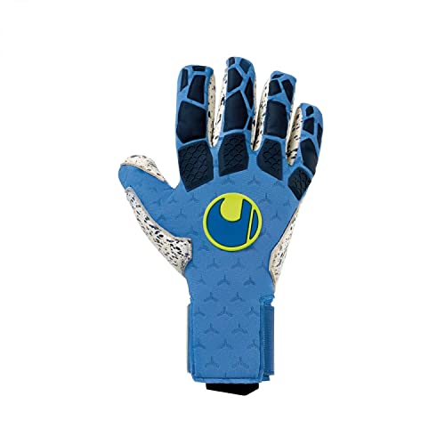 Uhlsport Hyperact Supergrip Handschuhe Night Blau/Weiß/Fluo Gelb 7.5 von uhlsport