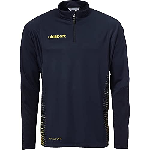 Uhlsport Kinder Score 1/4 Zip Top Langarmshirt, Marine/Fluo gelb, 152 von uhlsport