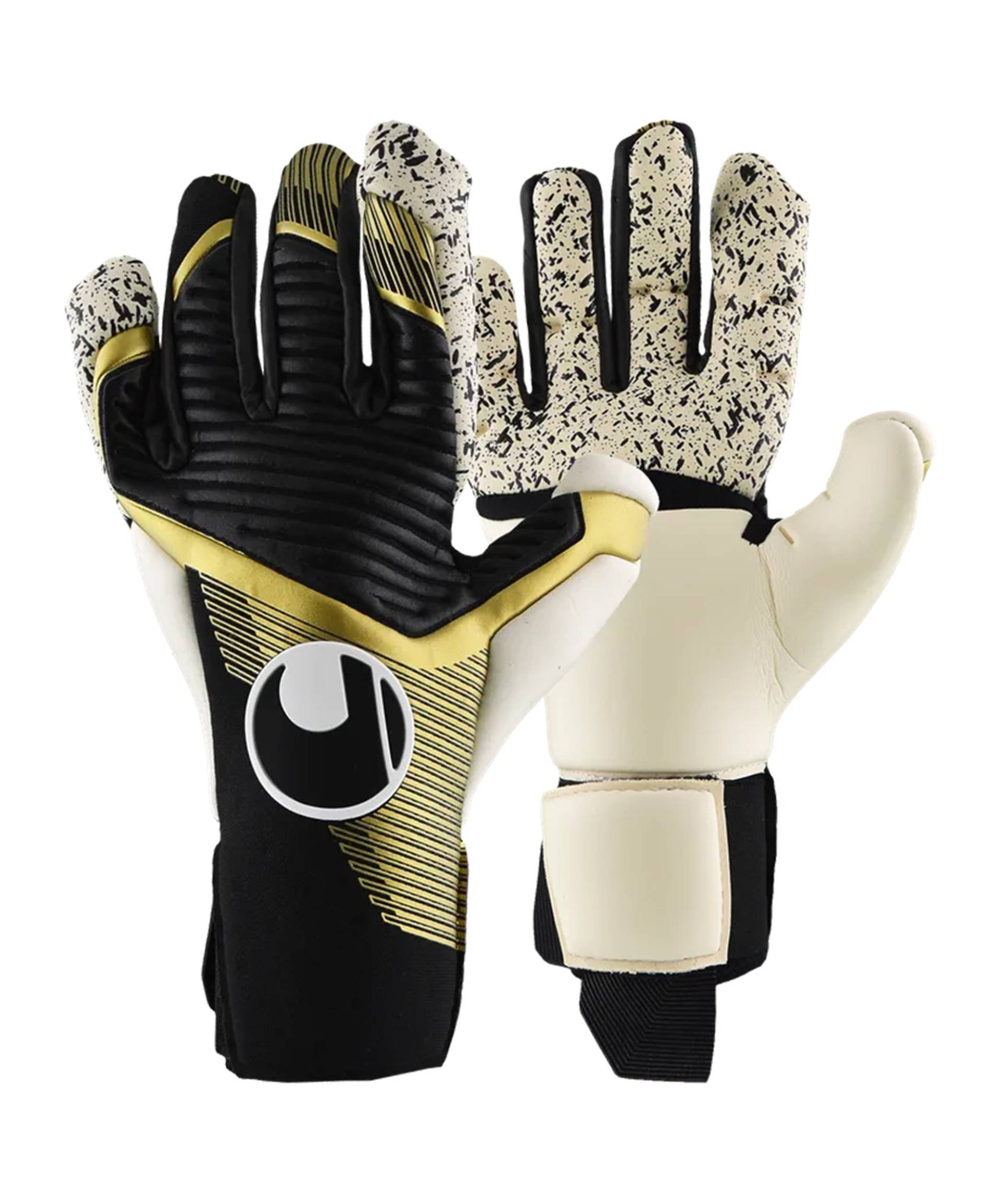 Uhlsport Powerline Elite Flex Cut HN TW-Handschuhe Schwarz Gold F01 von uhlsport