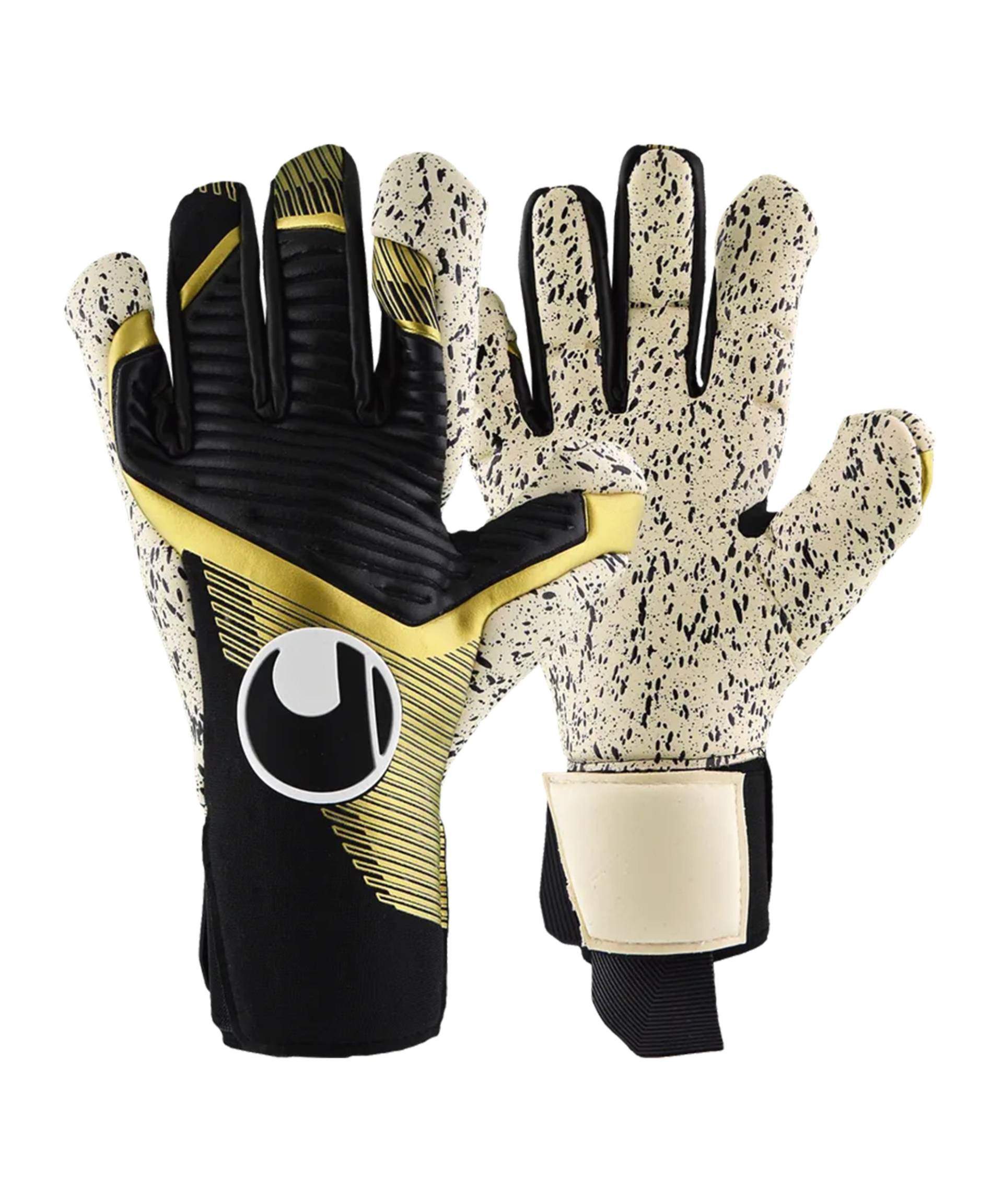 Uhlsport Powerline Elite Supergrip+ HN TW-Handschuhe Schwarz Gold F01 von uhlsport