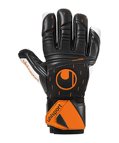 Uhlsport Speed Contact Supersoft HN Halb-negativ Torwarthandschuhe Fußball schwarz/weiß/Fluo orange Größe 4.5 von uhlsport