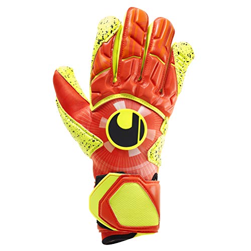 uhlsport Herren Dynamic Impulse Supergrip Handschuhe, Dynamic orange/Fluo gelb/, 9, 101114001 von uhlsport