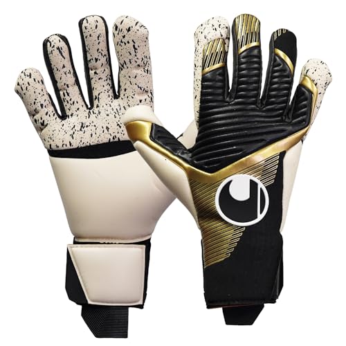uhlsport Equipment - Torwarthandschuhe Powerline Elite Flex Cut HN TW-Handschuhe schwarzgoldweiss 8 von uhlsport