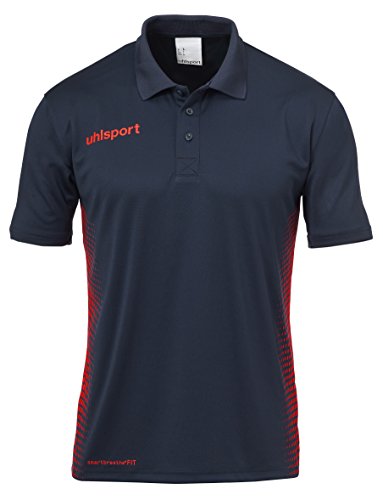 Uhlsport Herren Score Polo Shirt Poloshirt, Marine/Fluo rot, S von uhlsport
