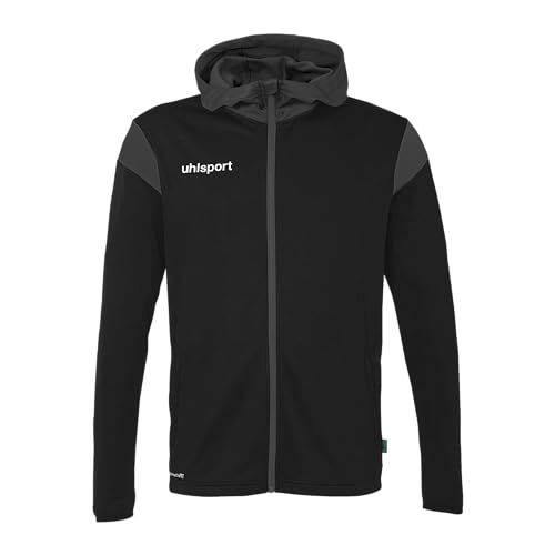 uhlsport Fußball Squad 27 Track Hood Jacke Unisex Trainings-Jacke Sport-Jacke Sweat-Shirt mit Kapuze und Stehkragen von uhlsport