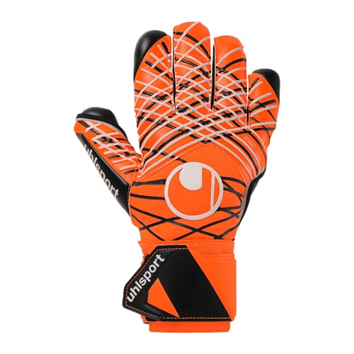 uhlsport Fußball Torwarthandschuhe Super Resist+ HN - Torwarthandschuhe für Kunstrasen und Hartplatz, 3.5, Fluo orange/weiß/schwarz von uhlsport