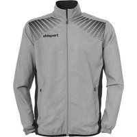 uhlsport GOAL Präsentationsjacke Kinder dark grey melange/schwarz 164 von uhlsport