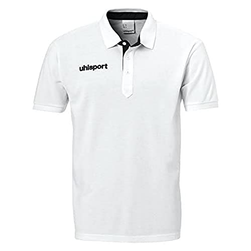 Uhlsport Herren Essential Prime Polo Shirt Poloshirt, weiß/Schwarz, M von uhlsport