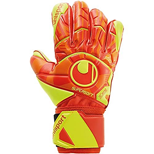uhlsport Herren Impulse Supersoft Handschuhe, Dynamic orange/Fluo gelb, 10.5 von uhlsport