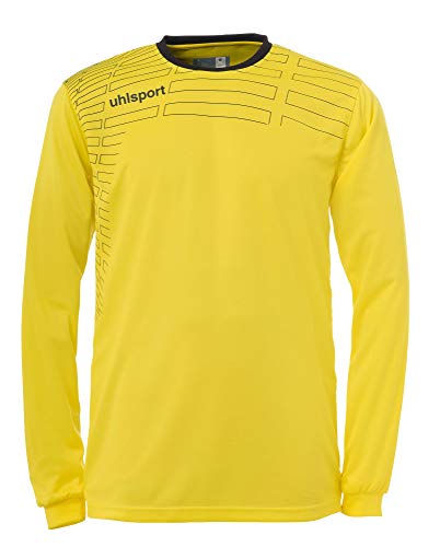 uhlsport Herren Match Team Kit (Shirt&Shorts) LS, limonen gelb/Schwarz, XL von uhlsport