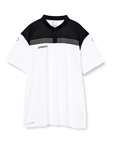 uhlsport Herren Offense 23 Polo Shirt Poloshirt, weiß/Schwarz/Anthra, XXL von uhlsport