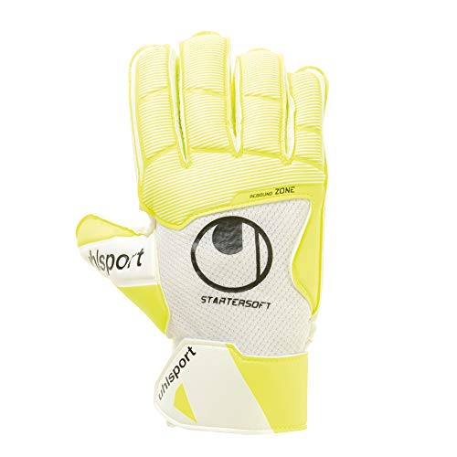 uhlsport Herren Pure Alliance Torwart-Handschuhe, weiß/Fluo gelb/Schwarz, 2 von uhlsport